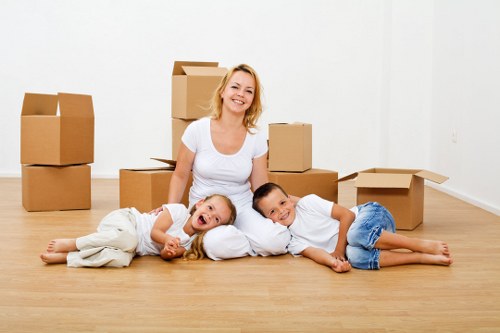 Careful packing of household items for removals in Elmpark