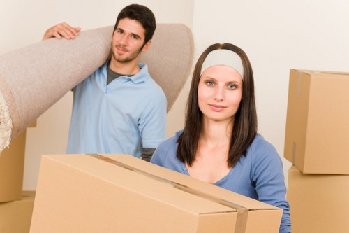 Business equipment being moved with a man and van service